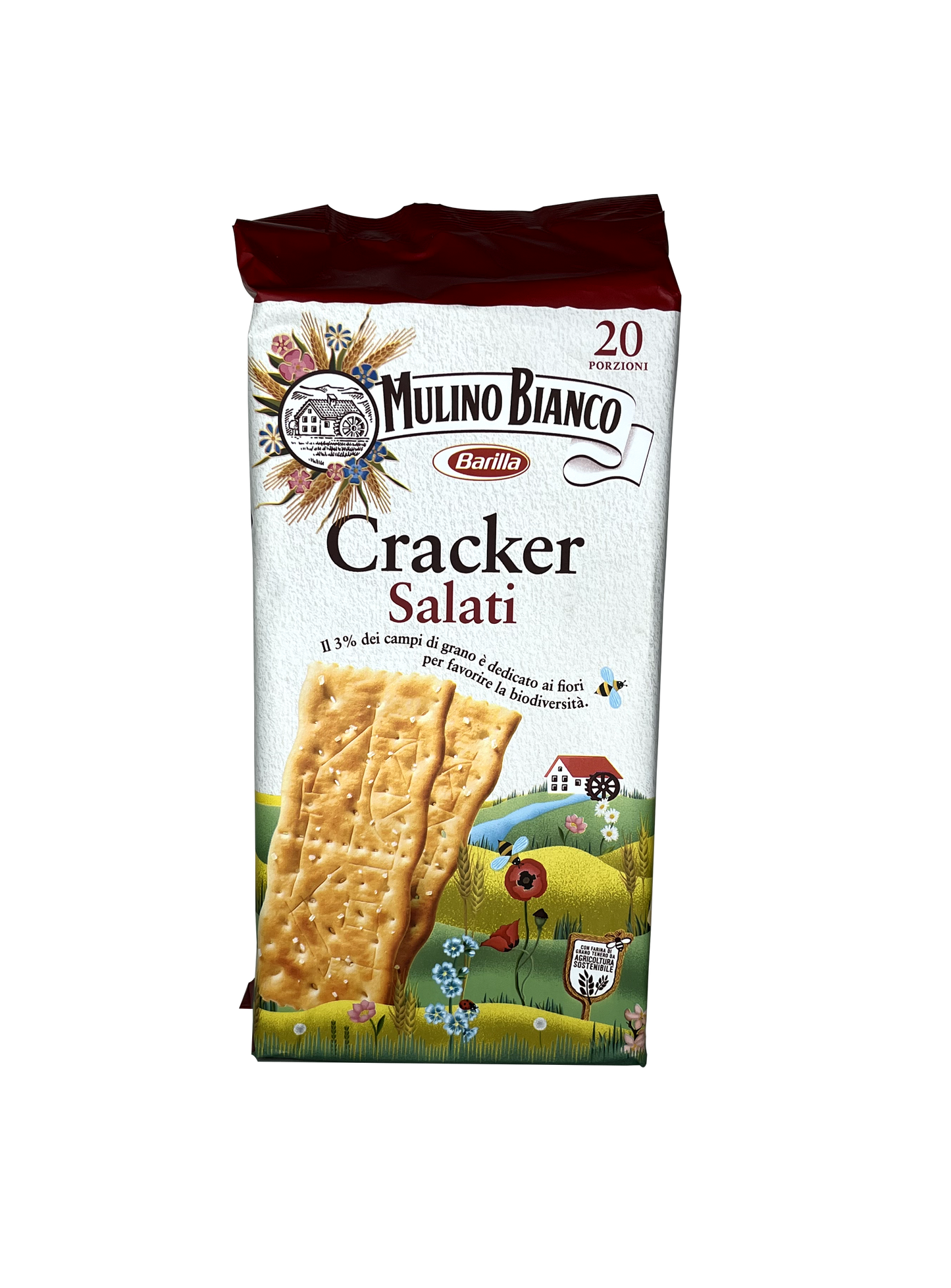 Mulino Bianco Cracker salati, senza granelli di sale in superficie