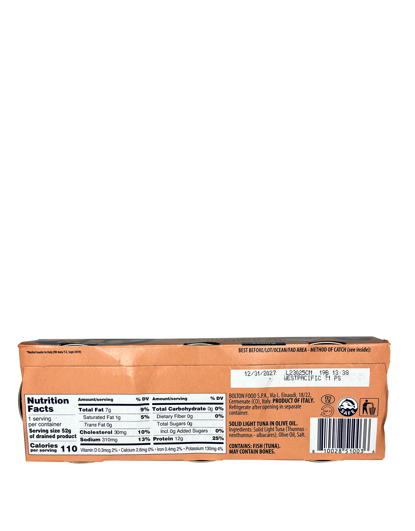 Tris Rio Mare Solid Light Tuna in olive oil