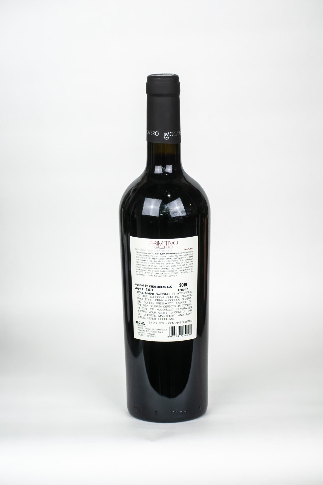 Primitivo Salento Mocavero Wine