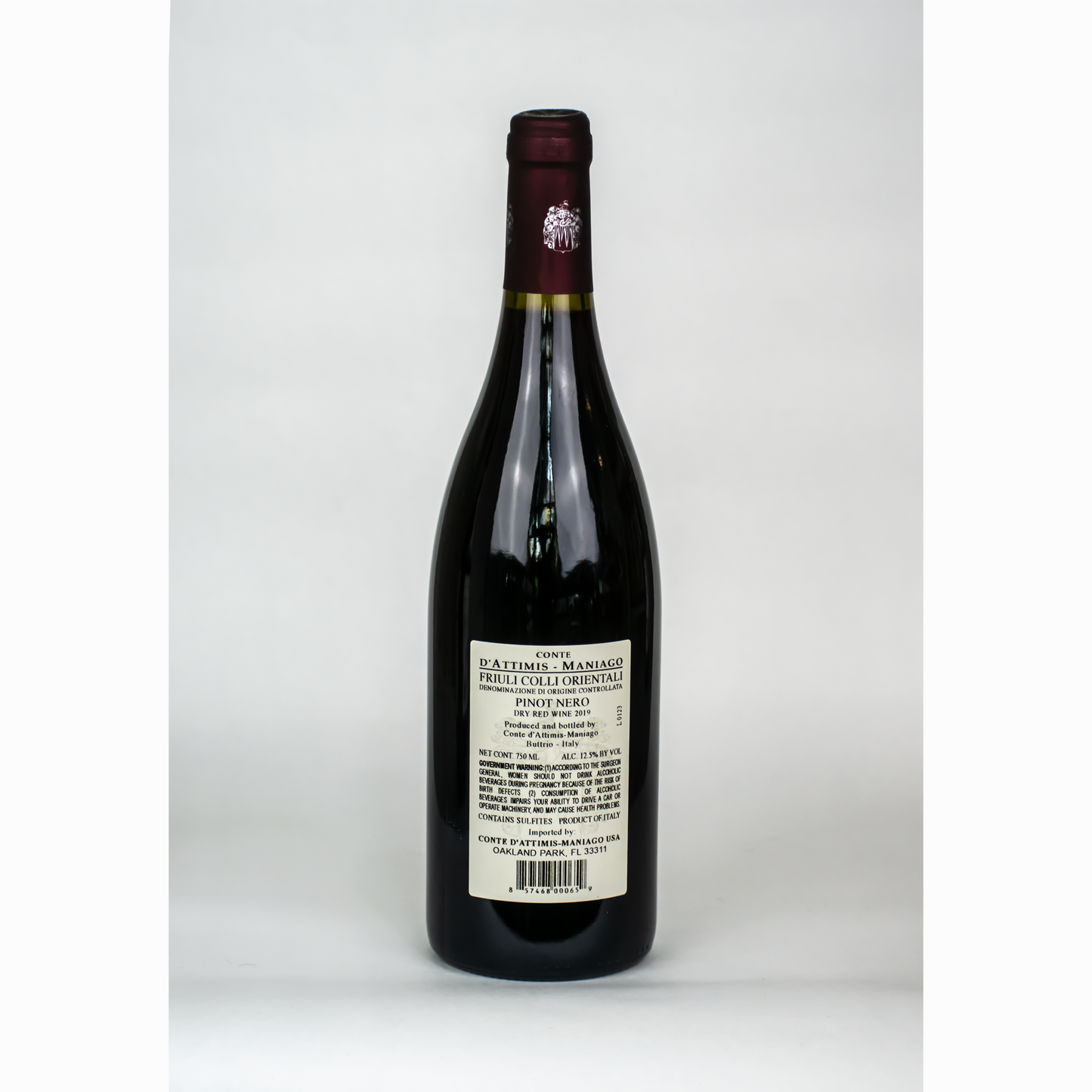 Pinot Nero Conte D'attimis Maniago Wine