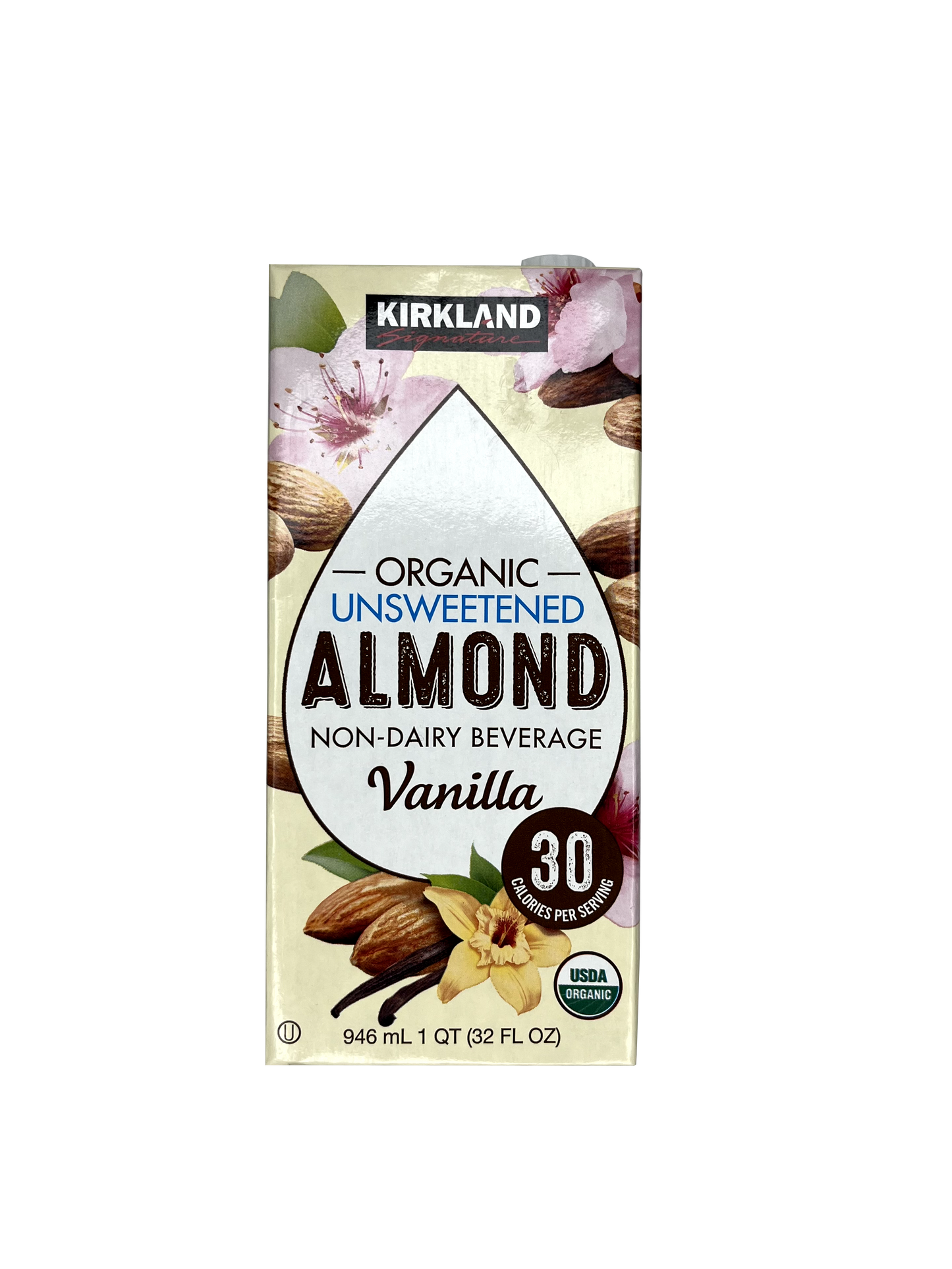 Organic Unsweetened almond Vanilla Kirkland